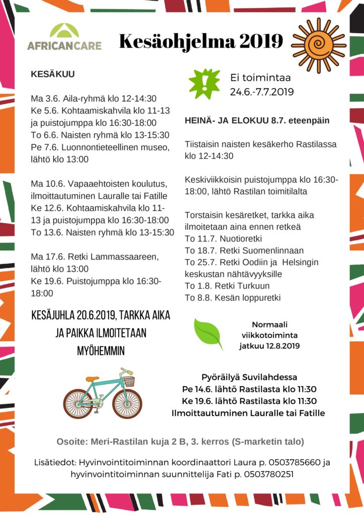 Kesä 2019 ohjelma Rastila